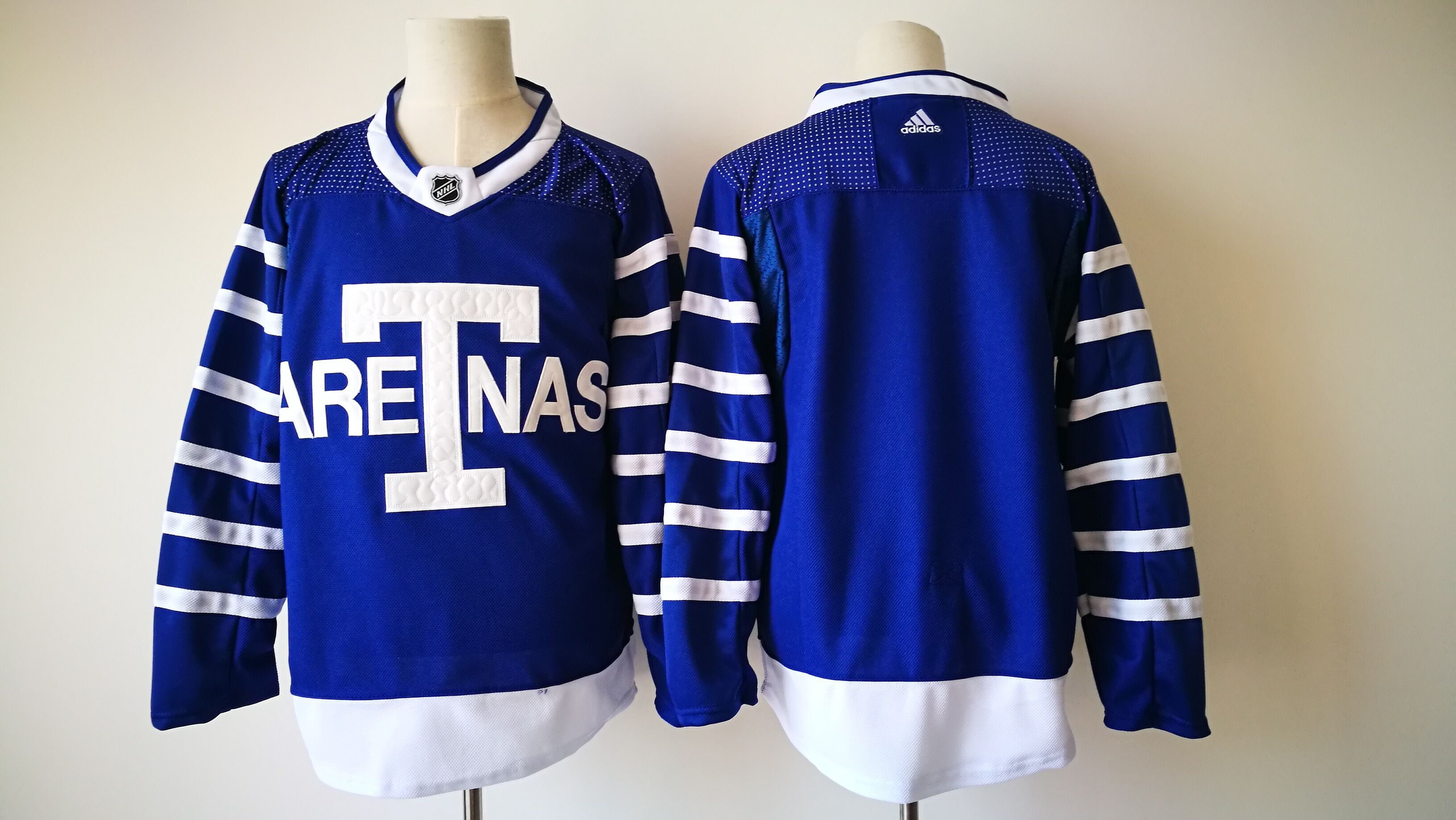 2017 Men NHL Toronto Maple Leafs Blank Adidas blue jersey->toronto maple leafs->NHL Jersey